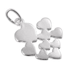 Sterling Silver Hearts Charm