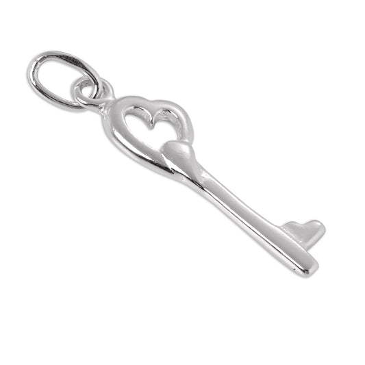 Sterling Silver Key to Your Heart Charm