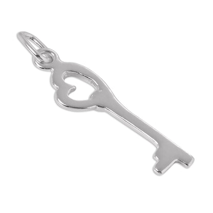 Sterling Silver Key to Your Heart Charm