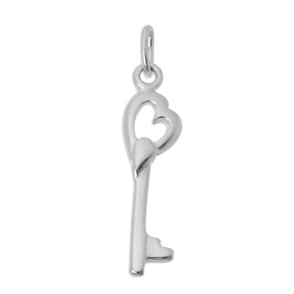 Sterling Silver Key to Your Heart Charm