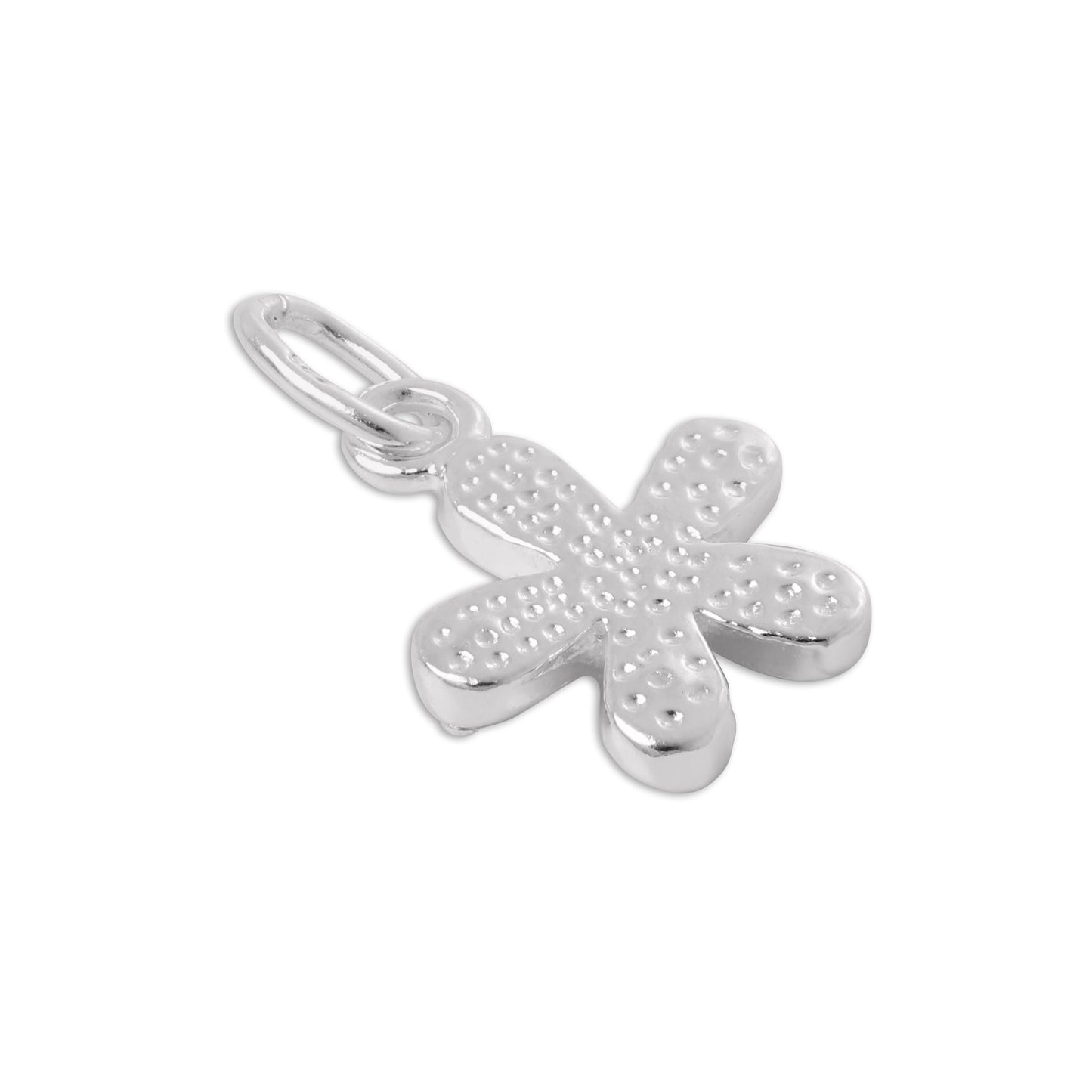 Sterling Silver & CZ Crystal Flower Charm
