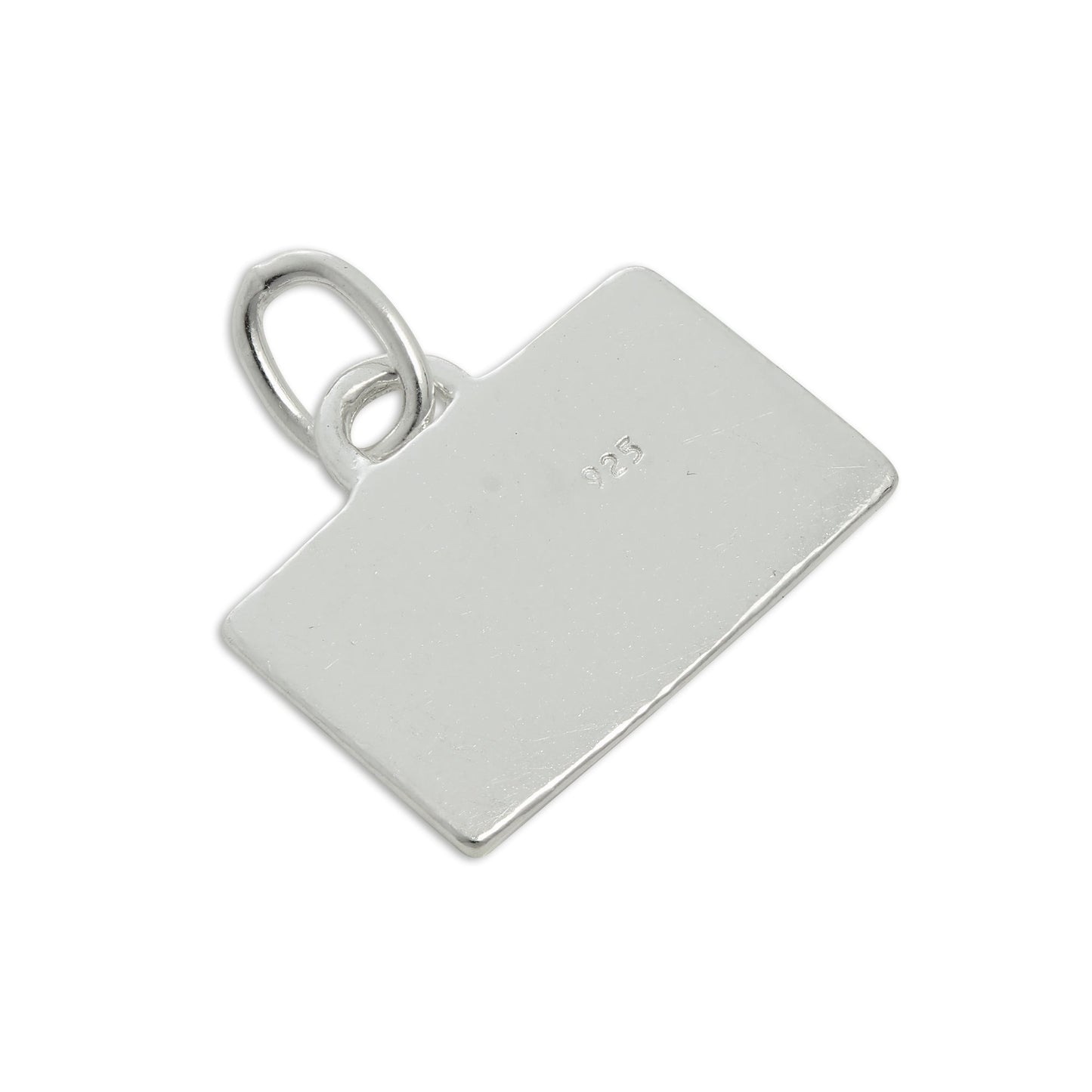 Sterling Silver & Black Enamel School Chalkboard Charm