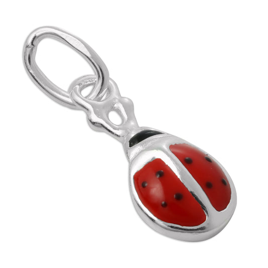 Sterling Silver & Enamel Ladybird Charm