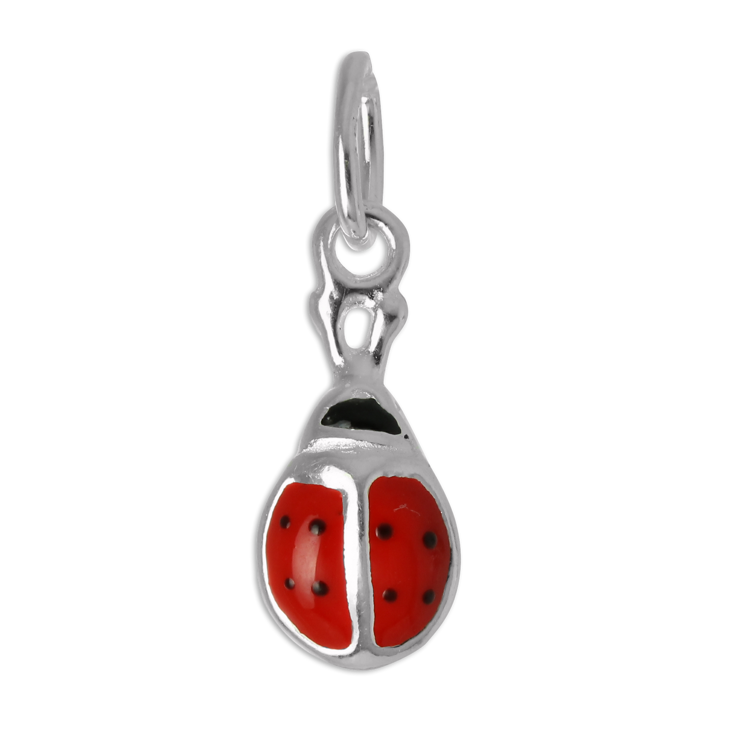Sterling Silver & Enamel Ladybird Charm