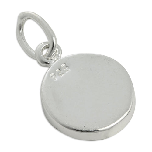 Sterling Silver & Yellow Enamel Smiley Face Charm