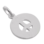 Sterling Silver & Enamel Peace Symbol Charm