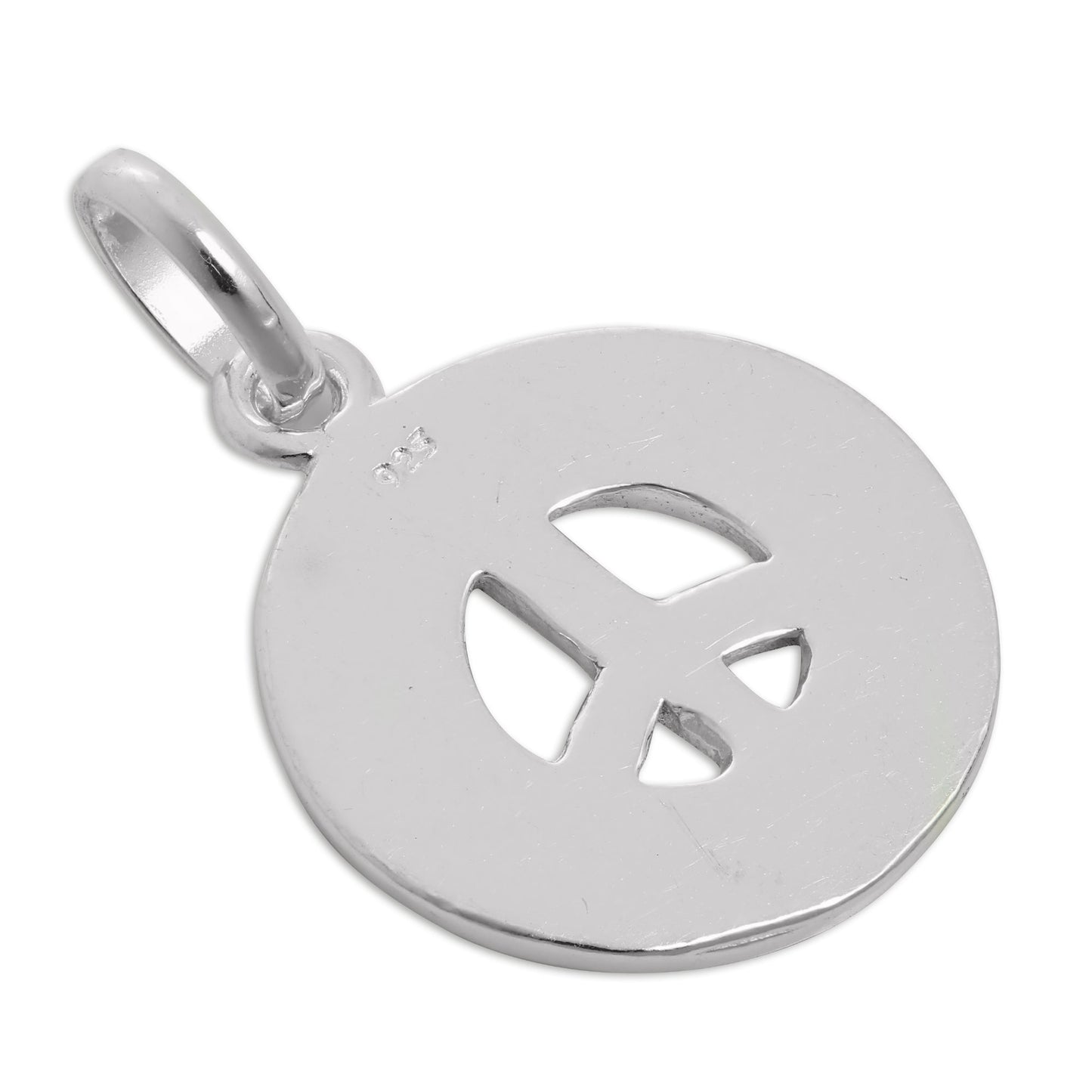 Sterling Silver & Enamel Peace Symbol Charm