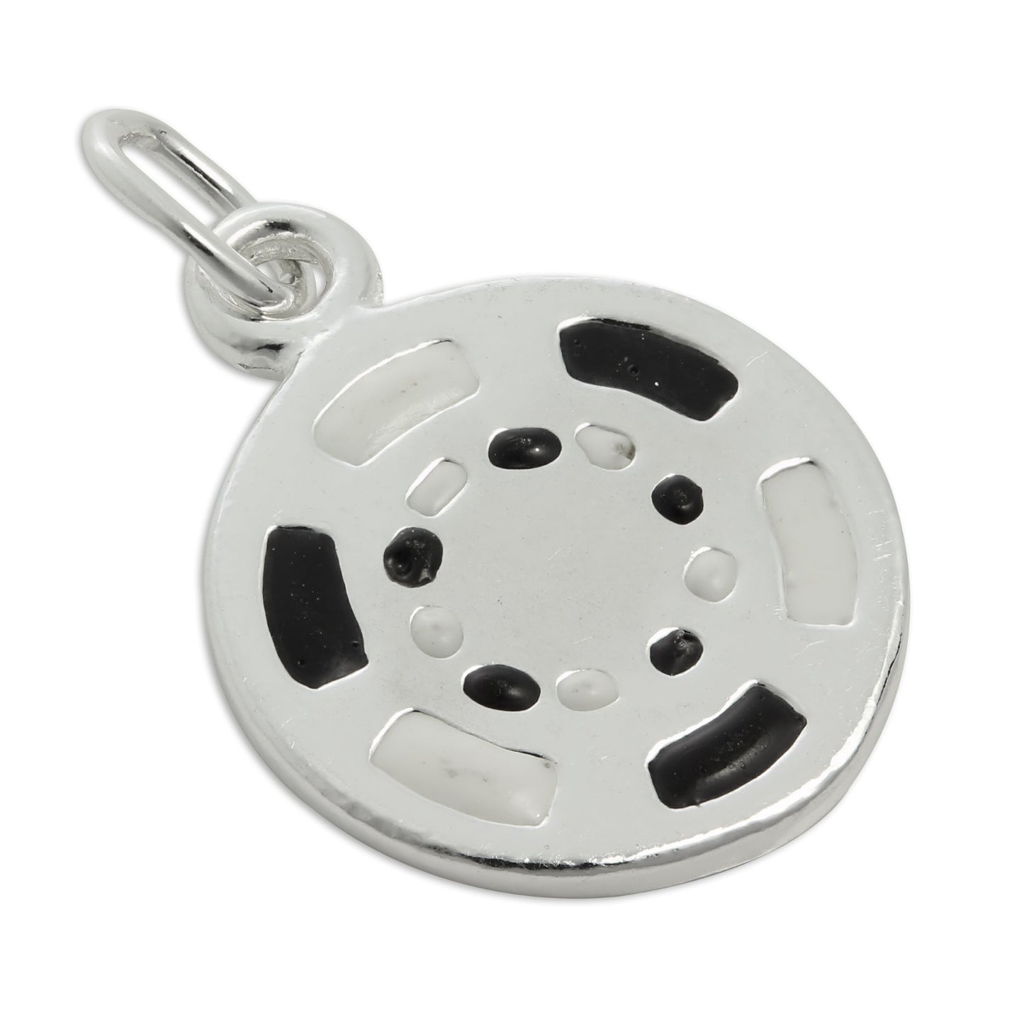 Sterling Silver & Enamel Poker Chip Charm