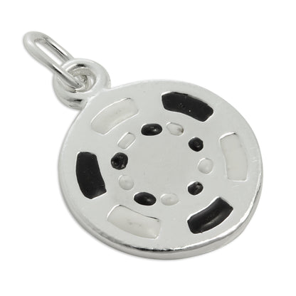 Sterling Silver & Enamel Poker Chip Charm