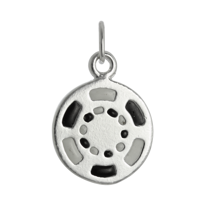 Sterling Silver & Enamel Poker Chip Charm