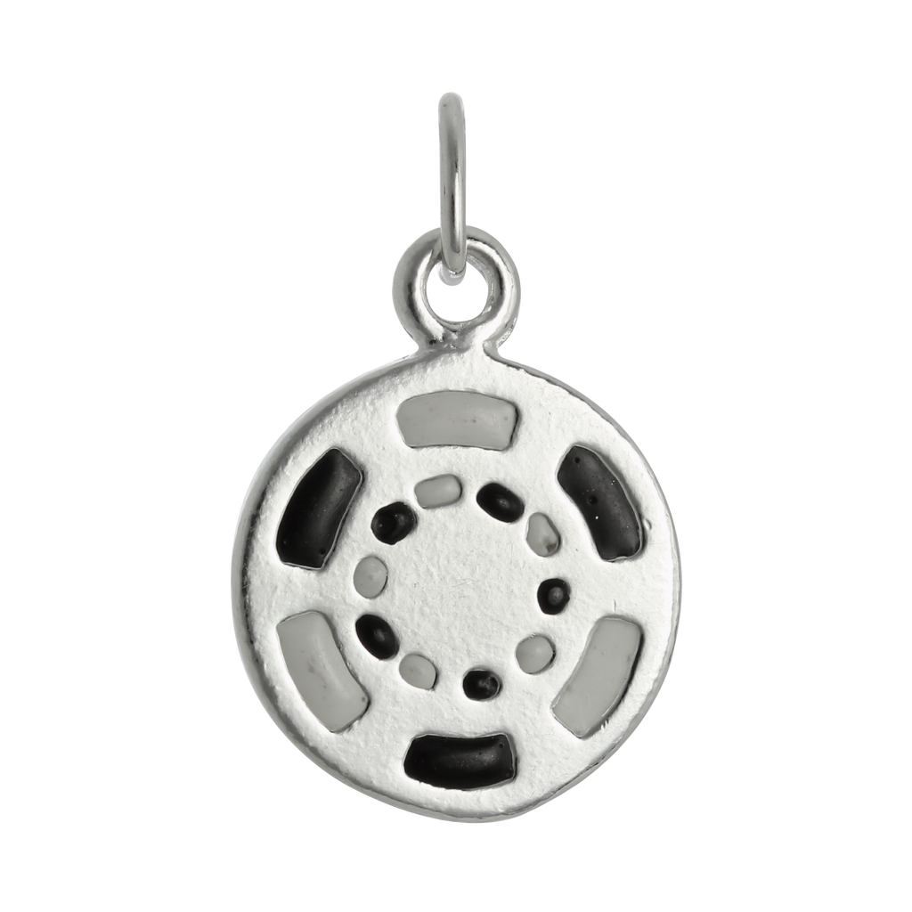 Sterling Silver & Enamel Poker Chip Charm