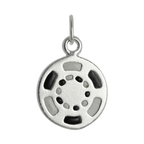 Sterling Silver & Enamel Poker Chip Charm