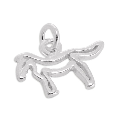 Tiny Sterling Silver Horse Outline Charm