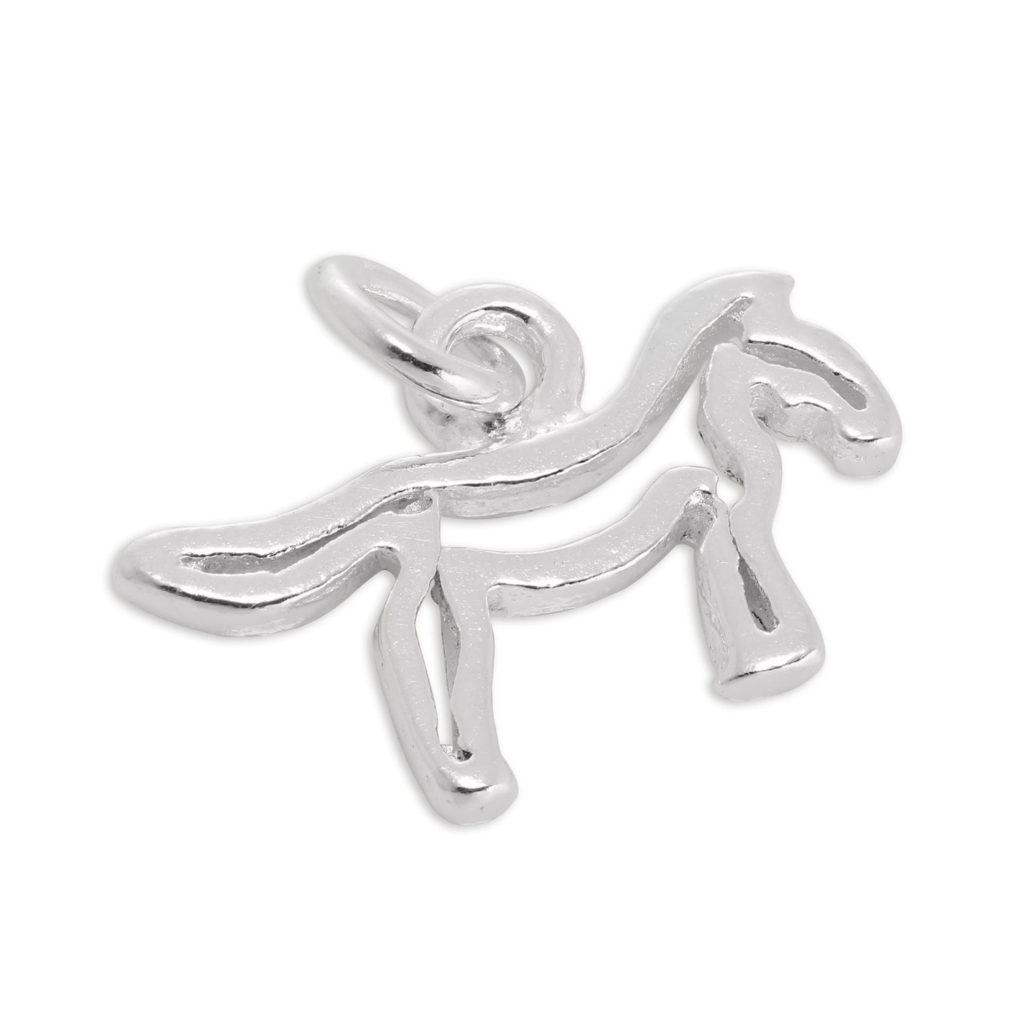 Tiny Sterling Silver Horse Outline Charm