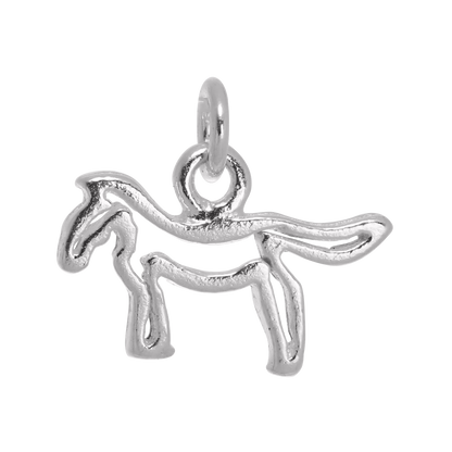 Tiny Sterling Silver Horse Outline Charm
