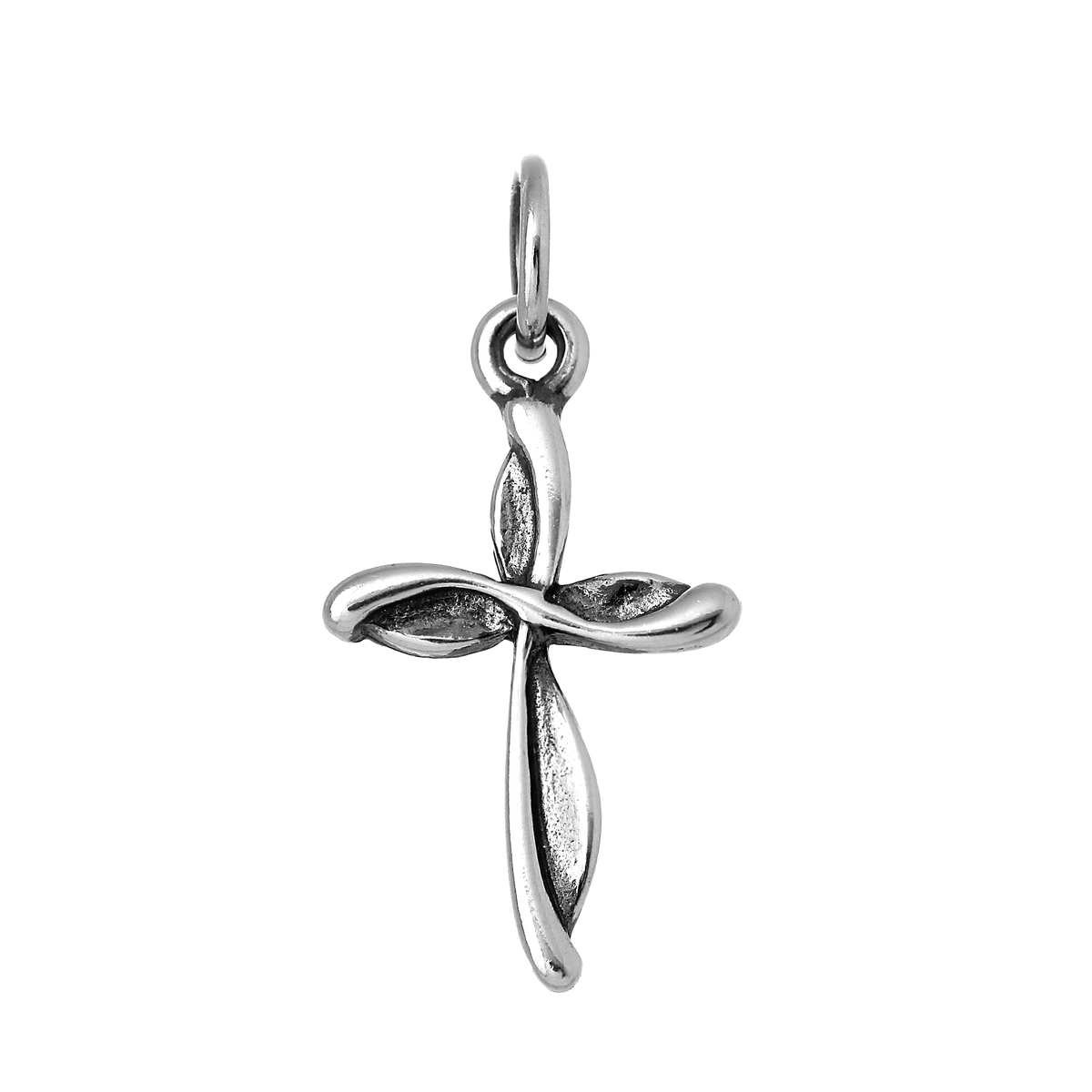 Sterling Silver Twisted Cross Charm