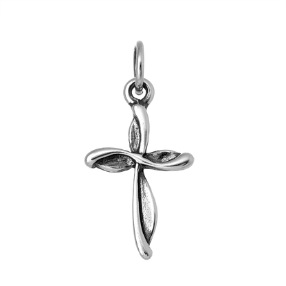 Sterling Silver Twisted Cross Charm