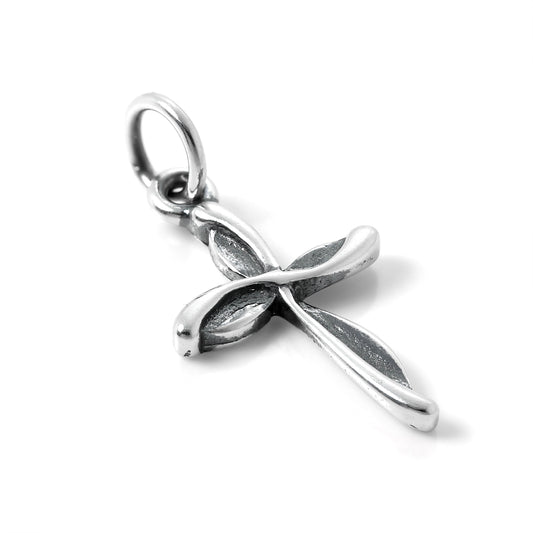 Sterling Silver Twisted Cross Charm
