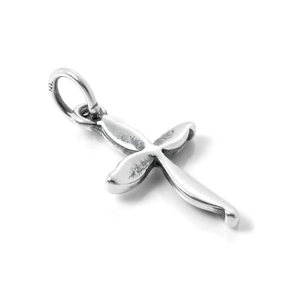 Sterling Silver Twisted Cross Charm