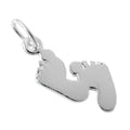 Sterling Silver Baby Feet Outline Charm