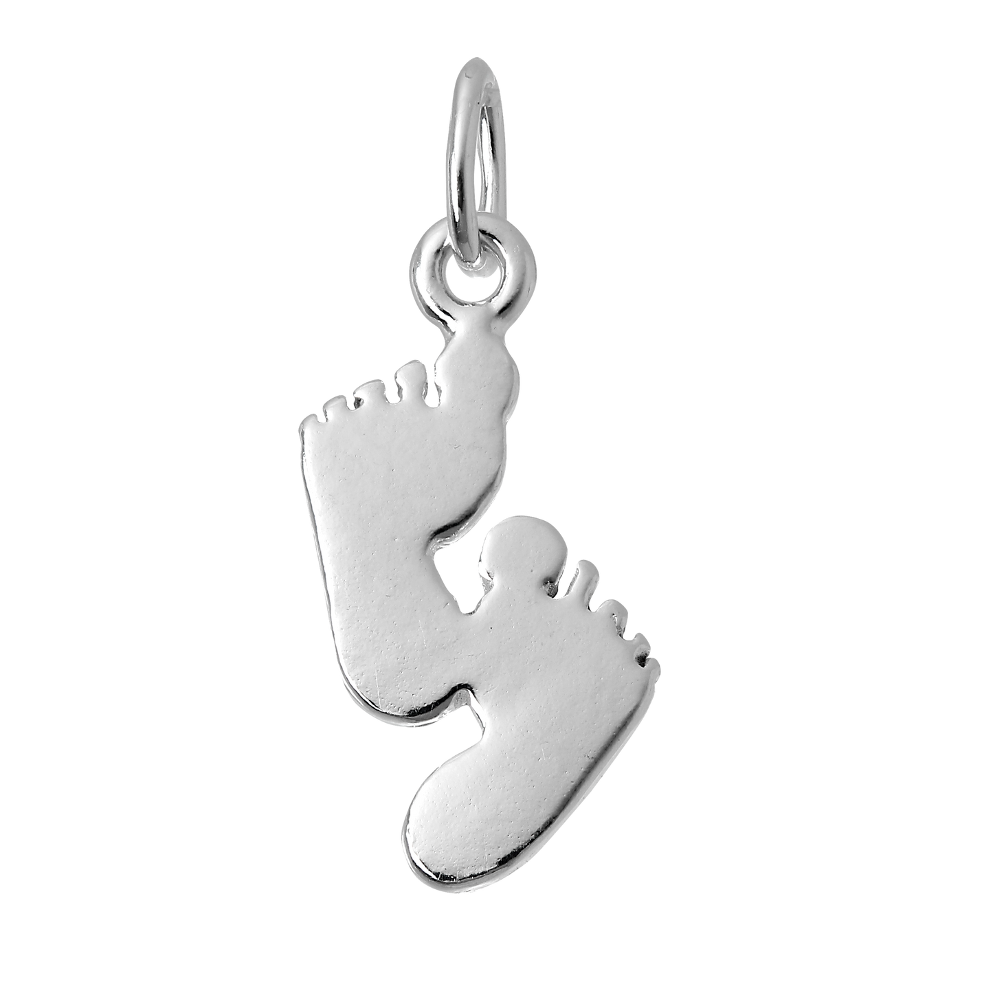 Sterling Silver Baby Feet Outline Charm