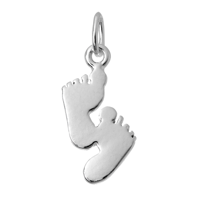 Sterling Silver Baby Feet Outline Charm