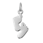 Sterling Silver Baby Feet Outline Charm