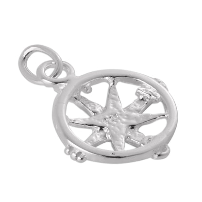 Sterling Silver Compass Charm