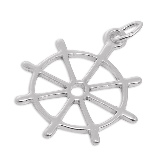 Sterling Silver Ships Wheel Charm