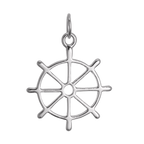 Sterling Silver Ships Wheel Charm