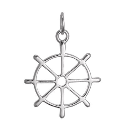 Sterling Silver Ships Wheel Charm