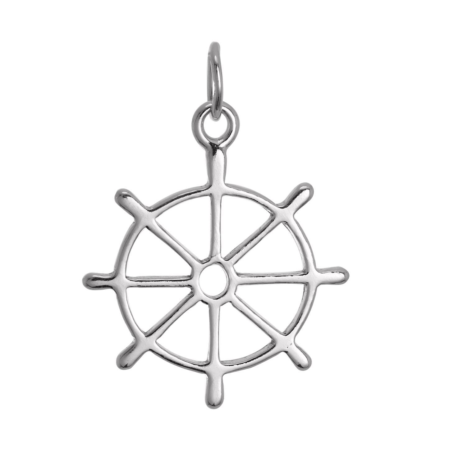 Sterling Silver Ships Wheel Charm