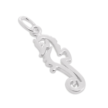 Sterling Silver Seahorse Outline Charm