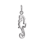Sterling Silver Seahorse Outline Charm