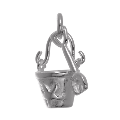 Sterling Silver Bucket & Spade Charm