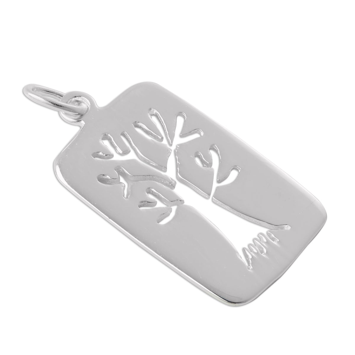 Sterling Silver Cut Out Tree Disc Charm