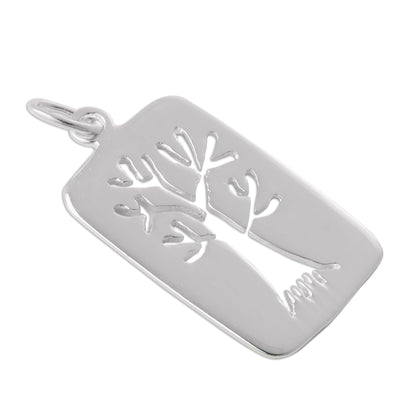 Sterling Silver Cut Out Tree Disc Charm
