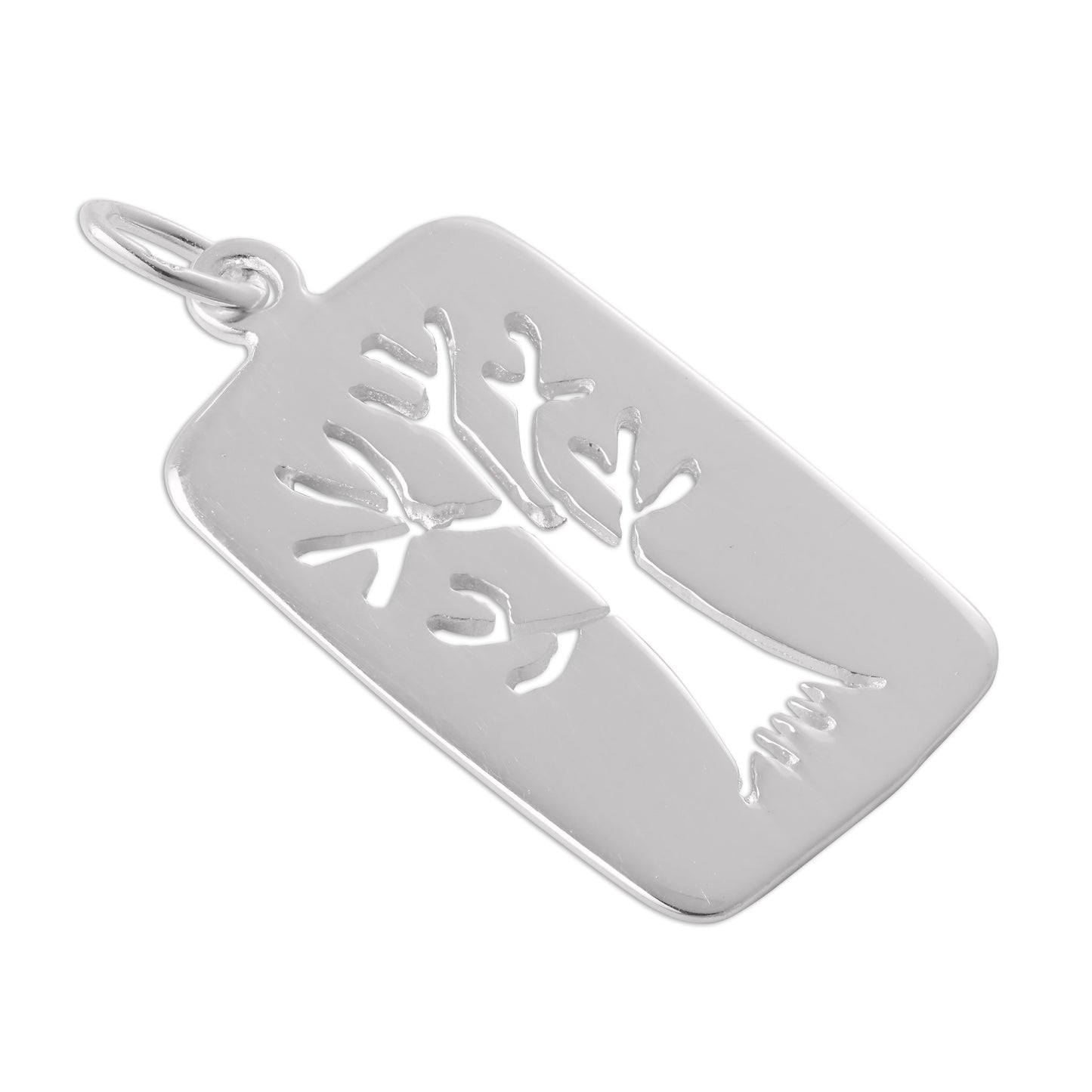 Sterling Silver Cut Out Tree Disc Charm