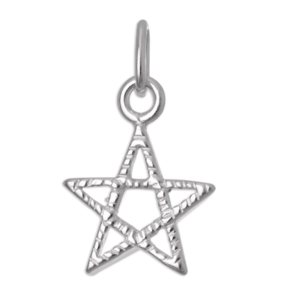 Sterling Silver Pentagram Star Charm