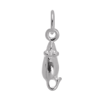 Tiny Sterling Silver Mouse Charm