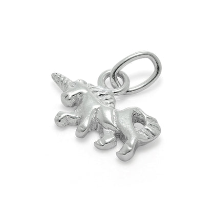 Tiny Sterling Silver Unicorn Charm