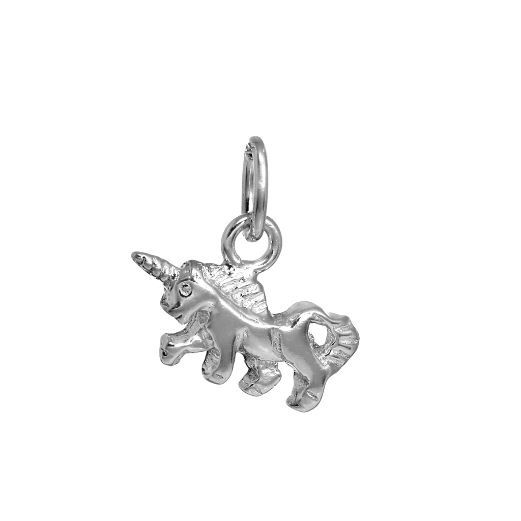 Tiny Sterling Silver Unicorn Charm
