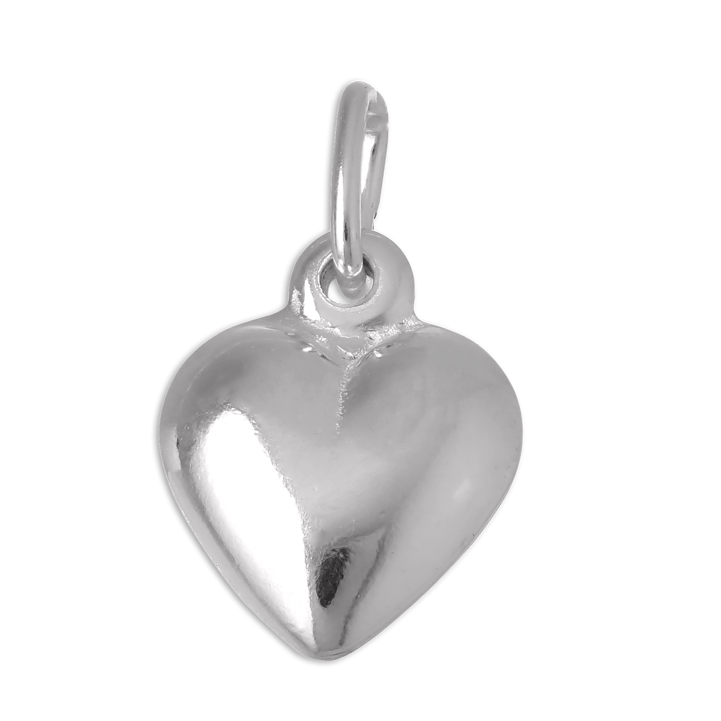 Small Sterling Silver Puffed Heart Charm