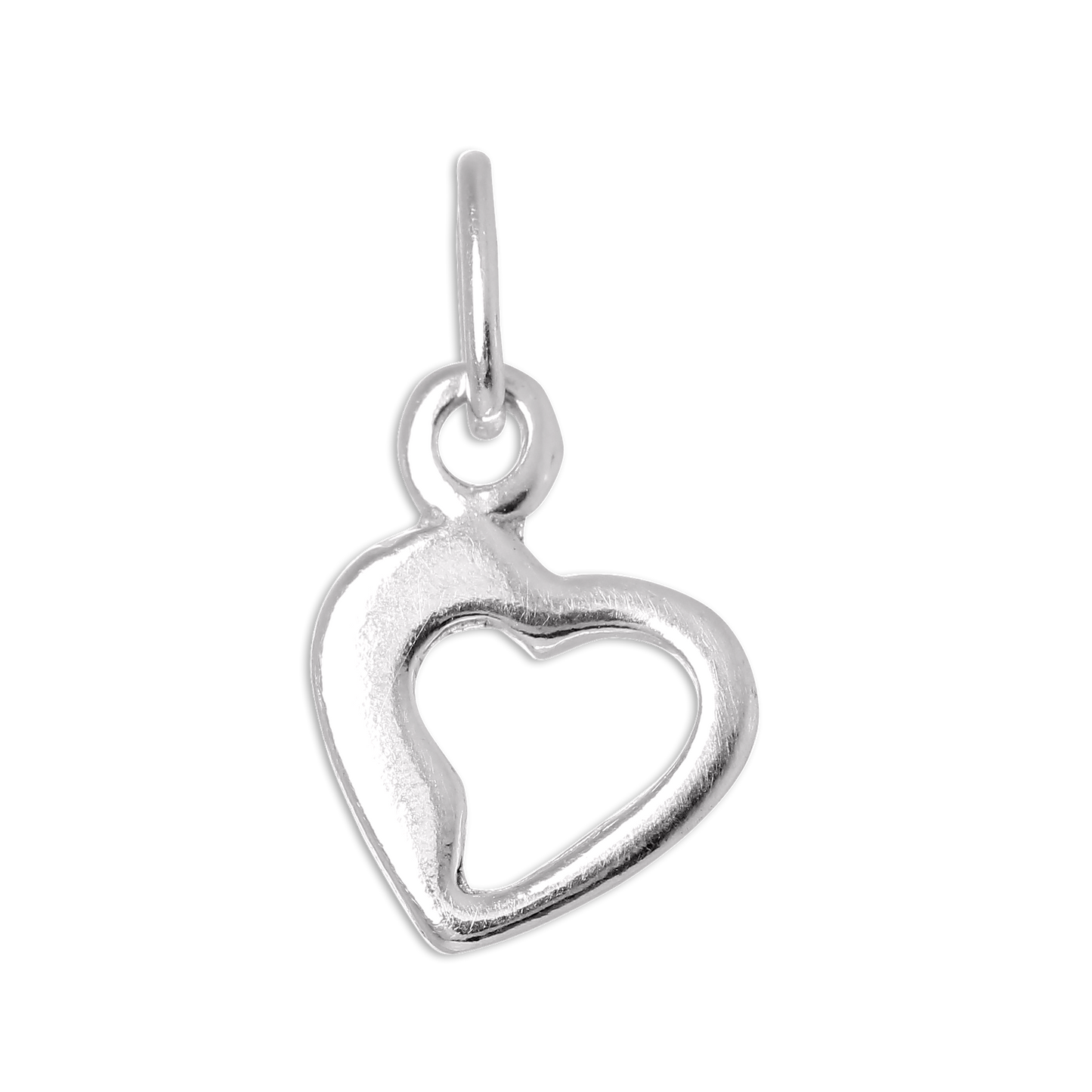 Tiny Sterling Silver Open Heart Charm