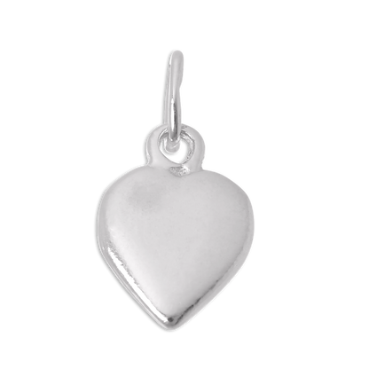 Sterling Silver Flat Heart Charm