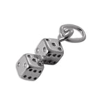 Small Sterling Silver Pair of Dice Charm