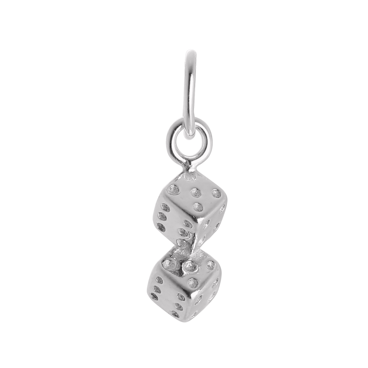Small Sterling Silver Pair of Dice Charm