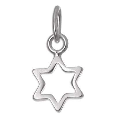 Tiny Sterling Silver Outline Star Charm