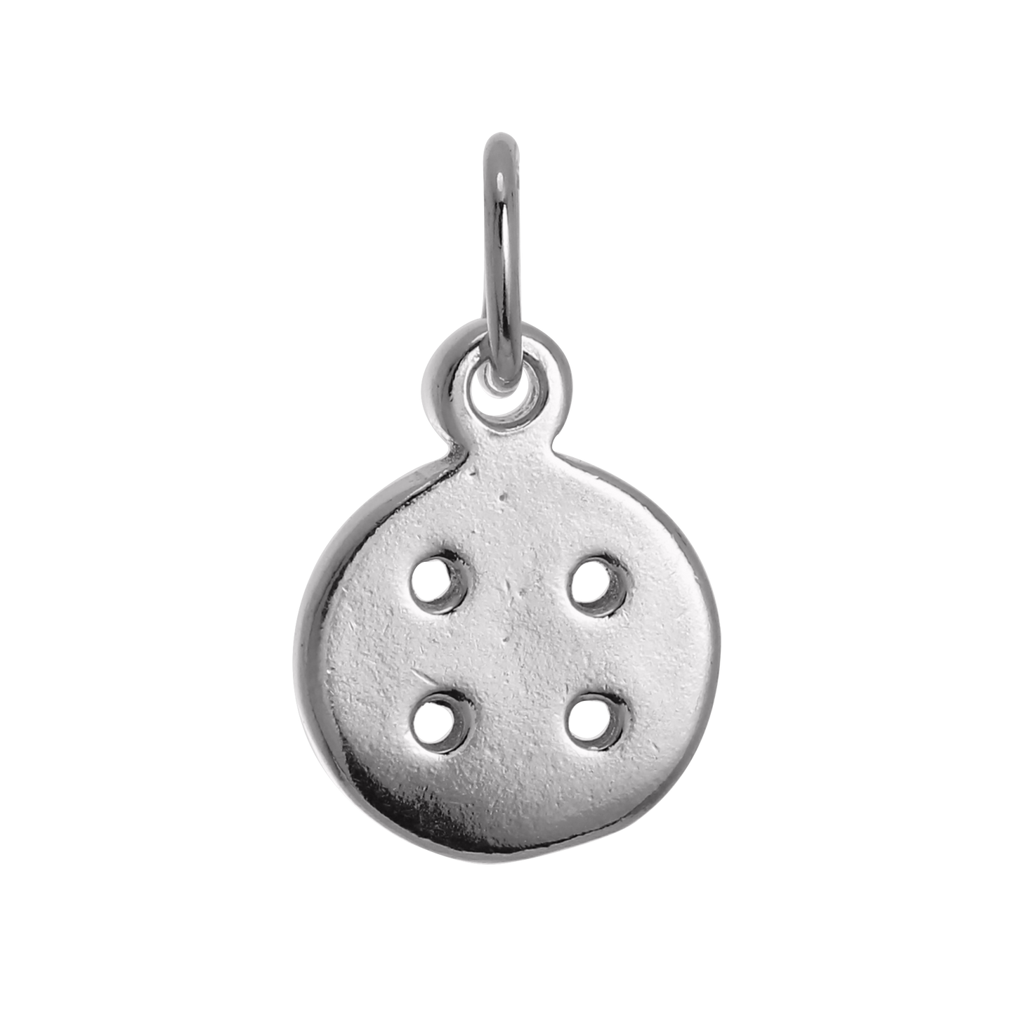 Small Sterling Silver Button Charm