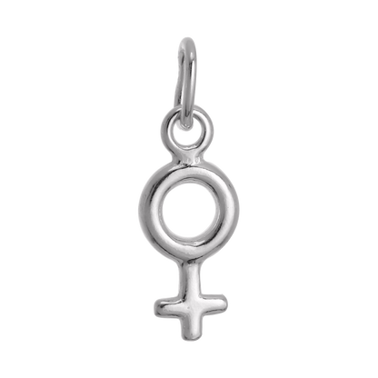 Small Sterling Silver Female Symbol Charm